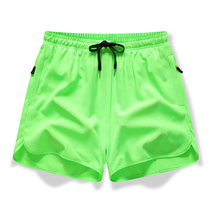 🏃 Breathable Athletic Shorts – Zippered Pockets, Quick-Dry & Elastic Waistband
