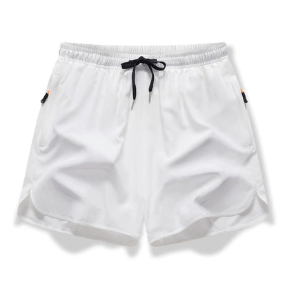 🏃 Breathable Athletic Shorts – Zippered Pockets, Quick-Dry & Elastic Waistband