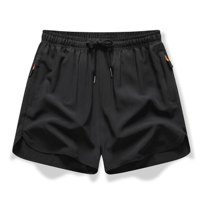 🏃 Breathable Athletic Shorts – Zippered Pockets, Quick-Dry & Elastic Waistband