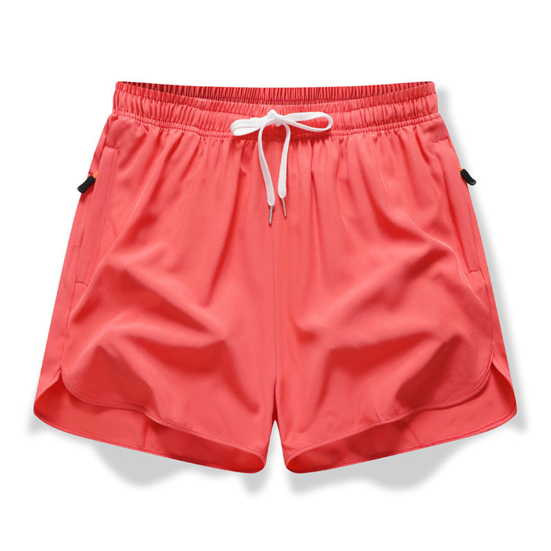 🏃 Breathable Athletic Shorts – Zippered Pockets, Quick-Dry & Elastic Waistband