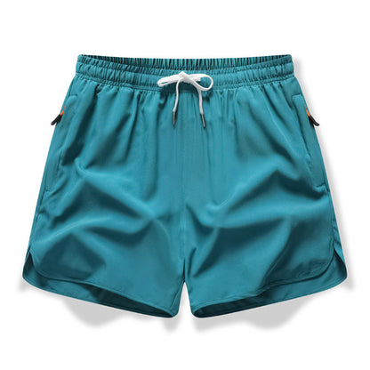 🏃 Breathable Athletic Shorts – Zippered Pockets, Quick-Dry & Elastic Waistband