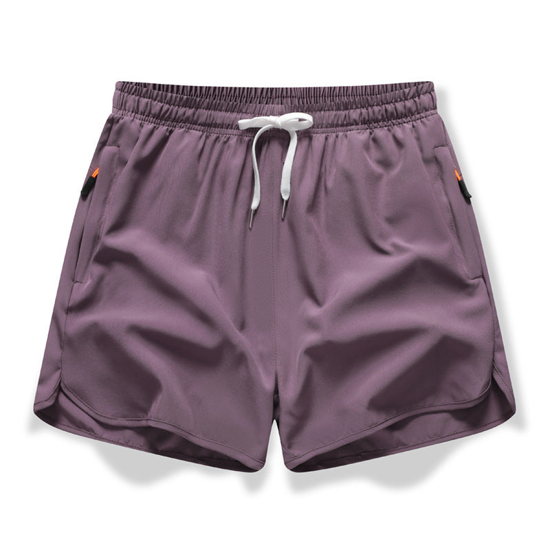 🏃 Breathable Athletic Shorts – Zippered Pockets, Quick-Dry & Elastic Waistband
