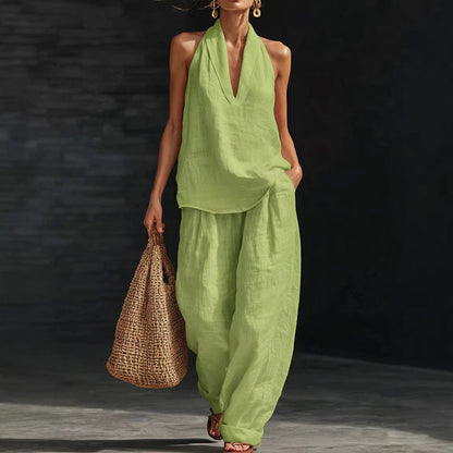 Women's Halter Neck 2-Piece Set