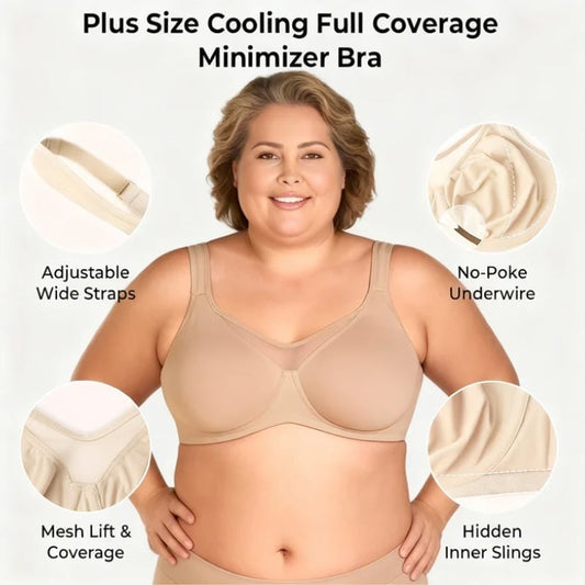 Women's Elegant Sheer Full Coverage Plus Size Bra
