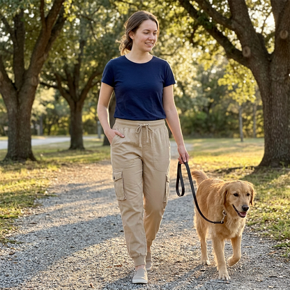 Women's Lightweight Cargo Jogger Pants with Pockets