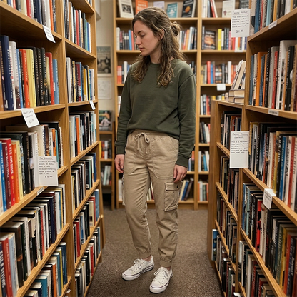 Women's Lightweight Cargo Jogger Pants with Pockets