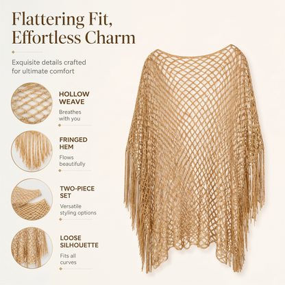 💐Summer Metallic Crochet Cover-Up – Lightweight, Flowy & Effortlessly Stylish summer outfit