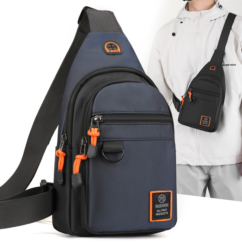 🎒✨ Waterproof Multi-pocket Crossbody Sling Bag – Organized Storage, Adjustable Strap, Headphone Jack 🌧️