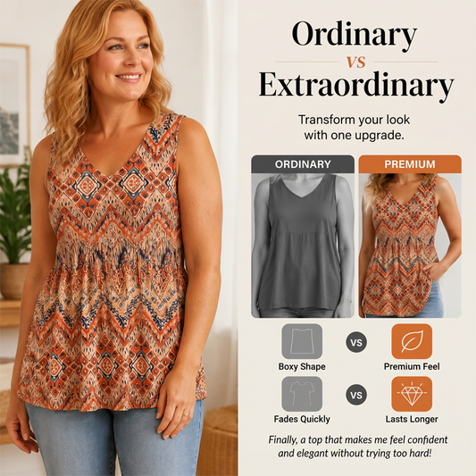 Women's Elegant Sleeveless V-Neck Top
