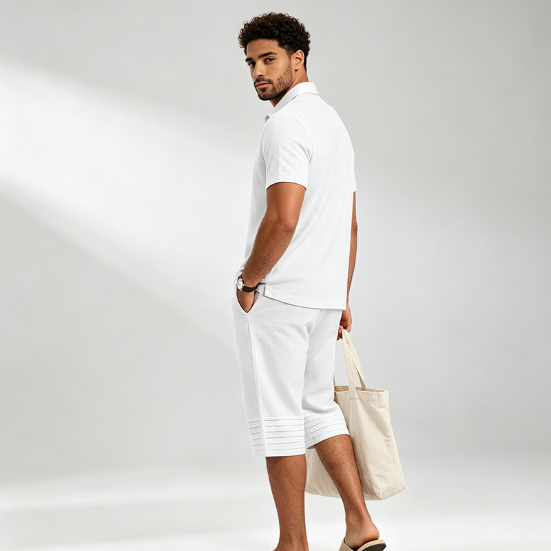 ☀️Men's Summer Shirt & Crop Pants Set – Breathable, Relaxed Fit 🌴