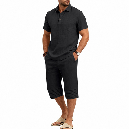 ☀️Men's Summer Shirt & Crop Pants Set – Breathable, Relaxed Fit 🌴