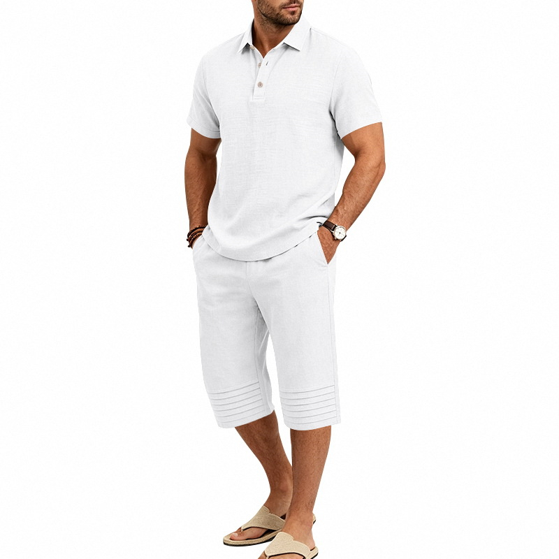 ☀️Men's Summer Shirt & Crop Pants Set – Breathable, Relaxed Fit 🌴
