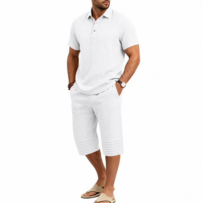 ☀️Men's Summer Shirt & Crop Pants Set – Breathable, Relaxed Fit 🌴