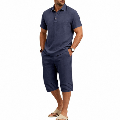 ☀️Men's Summer Shirt & Crop Pants Set – Breathable, Relaxed Fit 🌴
