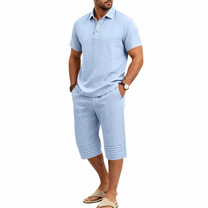 ☀️Men's Summer Shirt & Crop Pants Set – Breathable, Relaxed Fit 🌴