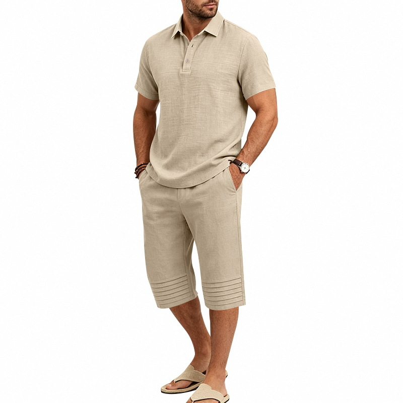 ☀️Men's Summer Shirt & Crop Pants Set – Breathable, Relaxed Fit 🌴
