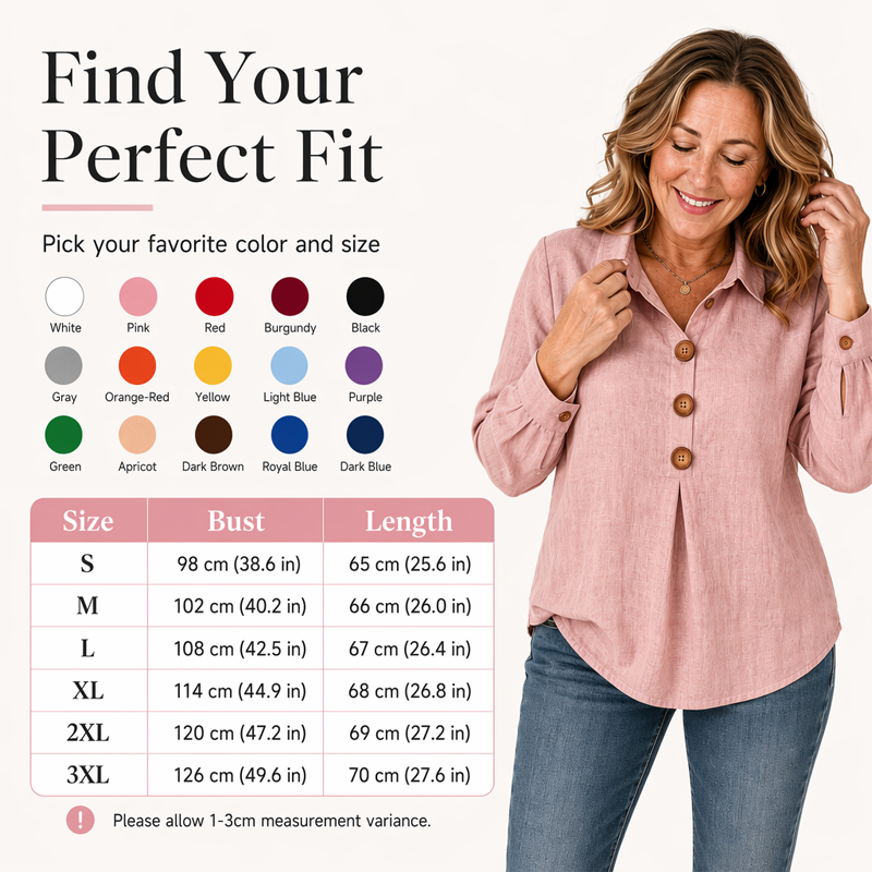 👚 Elegant button-down blouse with a wing collar—timeless and stylish for the office and everyday wear