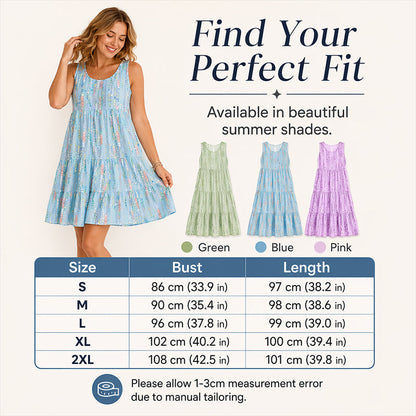 ⌛Limited-Time Offer-Women's Sleeveless O-Neck Tiered Midi Dress