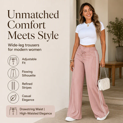 👖New Arrivals - Drawstring High-Waist Trousers – Soft Drape & Adjustable Comfort for Any Casual Look