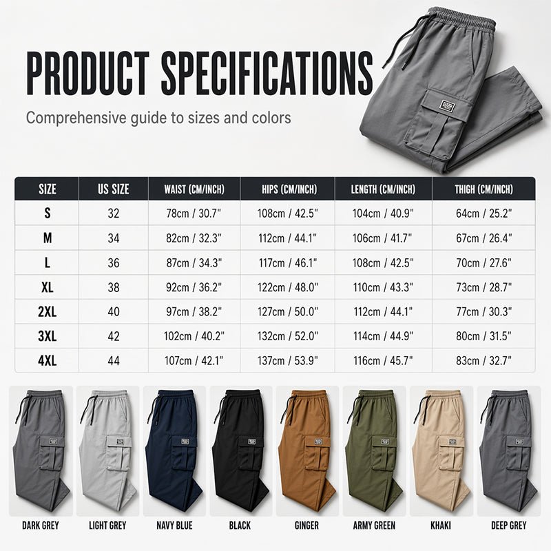 🏷️ Everyday Utility | Men's Multi-Pocket Loose-Fit Cargo Pants