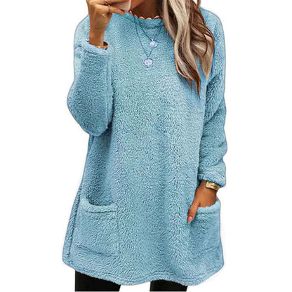 🍂Limited-Time Offer ☁️Women's Warm Crew Neck Long Sleeve Top