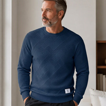 💥Men's Casual Jacquard Crewneck Sweatshirt