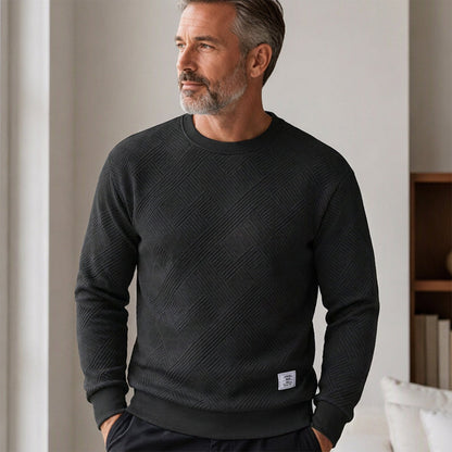 💥Men's Casual Jacquard Crewneck Sweatshirt