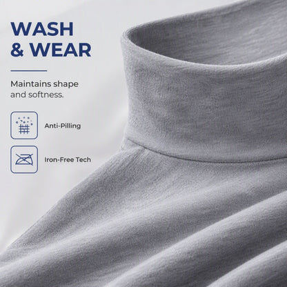 👕 Streamlined Silhouette, Comfortable Neck Coverage | Men's Slim Fit Mock Turtleneck Top