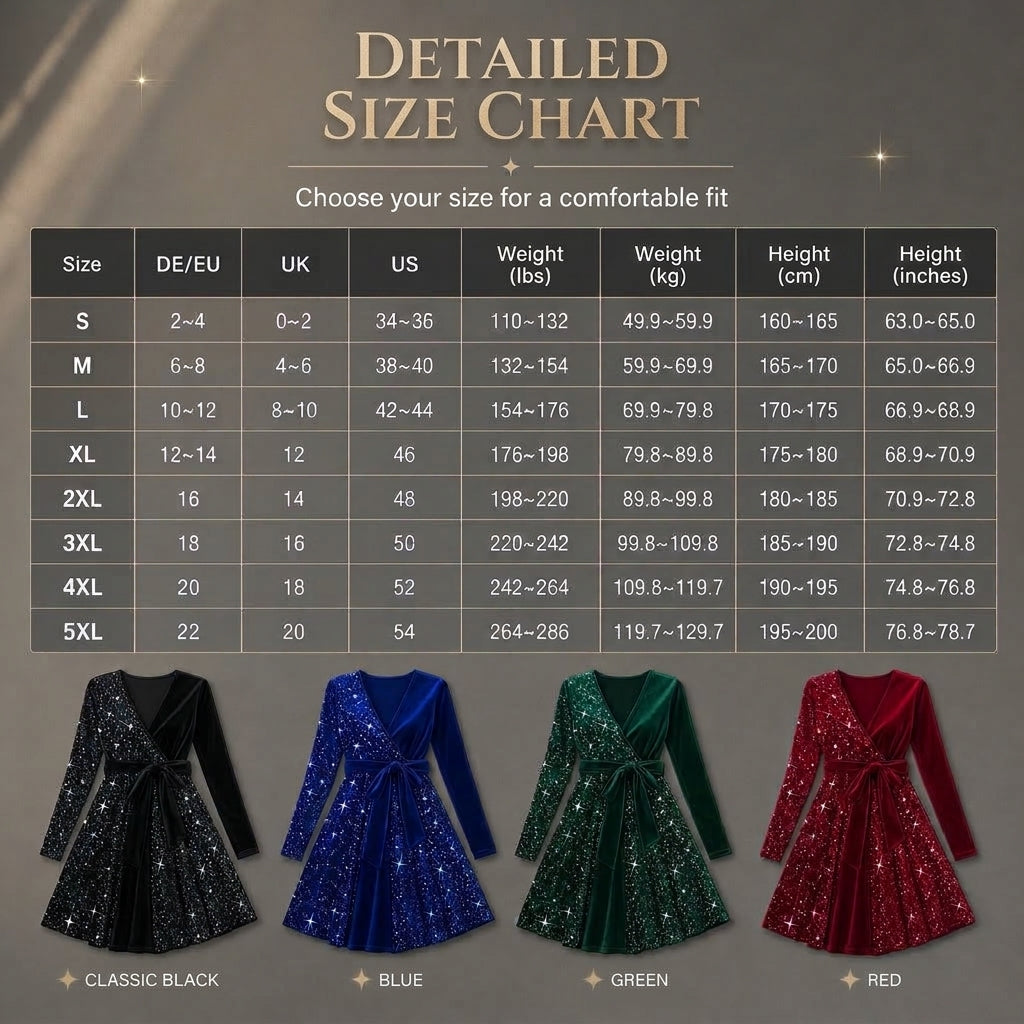 Sexy Women's V-Neck Asymmetrical Hem Sequin Dress – Glamorous & Party-Ready