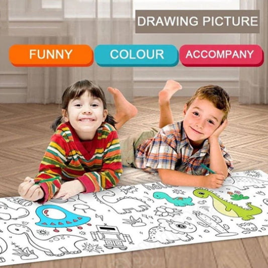 🔥Hot Sales- 49% OFFChildren's Drawing Roll🎁Buy 2 Get Free Color Pen(12colo)