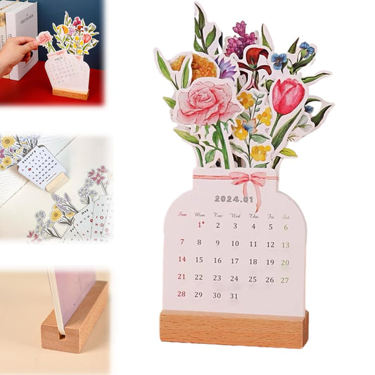 💐2024 Bloomy Flowers Desk Calendar-Buy 2 Get Free Shipping