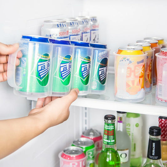 🔥Aufbewahrungsbox für Küchenkühlschrank, transparente gekühlte Bier- und Coladosen, Space Can Organizer Aufbewahrungsbox