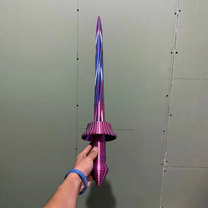 3D Printed Retractable Spiral Sword